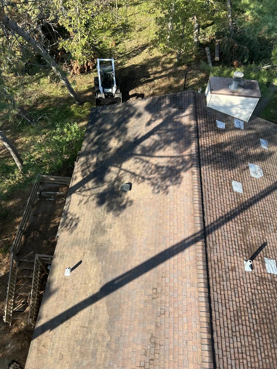 Bemidji derecho storm damage cabin roof
